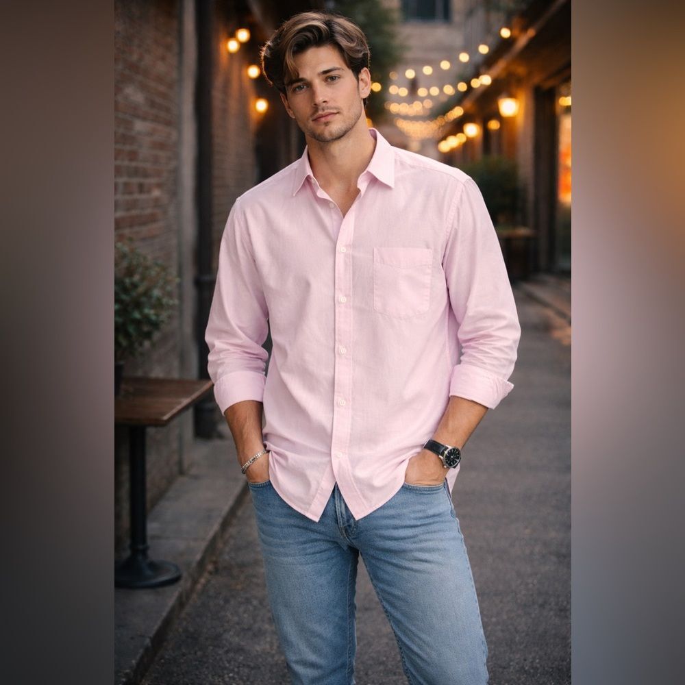 Vineyard Vines Light Pink Casual Button-Down Shirt XL